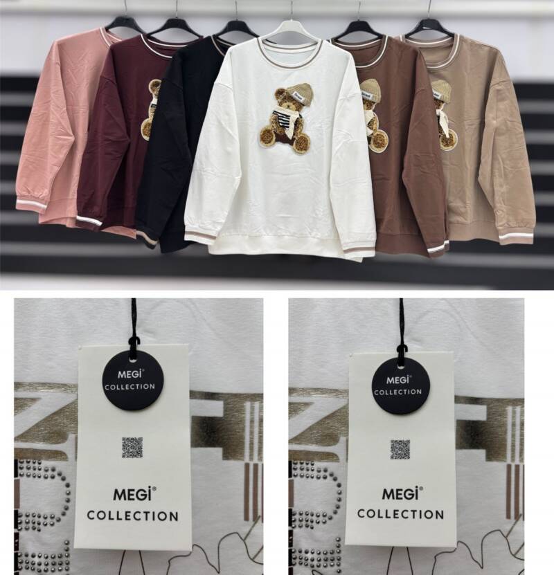 Bluzki damskie Roz S-XL, Mix Kolor .Paczka 12 szt 1